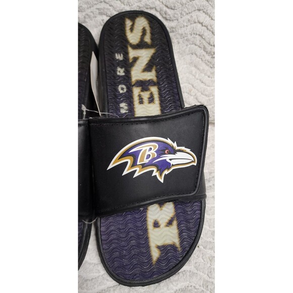 Brand New FOCO Baltimore Ravens NFL Colorblock GEL Slides Sandals Sz 13/14 NwT main image 7